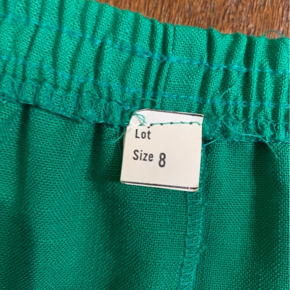 VTG Lady Carol Petites 8P Green With Blue Trim Short Sleeve Blazer 2pc Suit Set - Picture 13 of 14